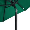 vidaXL Umbrelă soare de grădină st&acirc;lp din lemn verde 225x225x212 cm