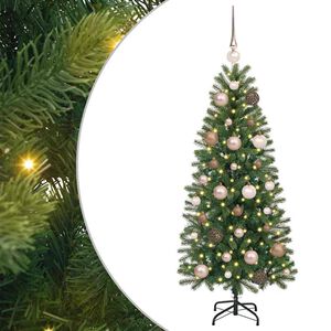vidaXL Brad de Crăciun artificial cu 150 LED Verde 120 cm PE și PVC