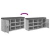 vidaXL Bancă de pantofi, gri beton, 102x32x50 cm, lemn prelucrat