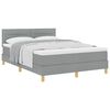 vidaXL Pat cu arcuri cu pernă Manual Gri deschis 160 x 200 cm țesătură