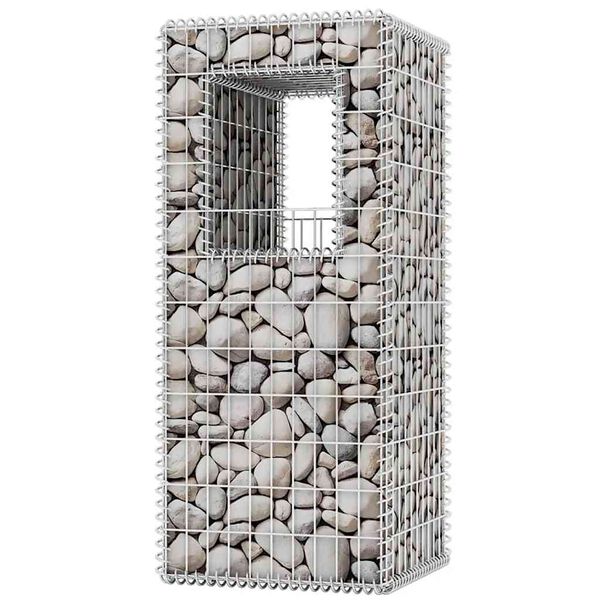 vidaXL Stâlpi coș gabion/jardiniere din oțel, 2 buc., 50 x 50 x 120 cm