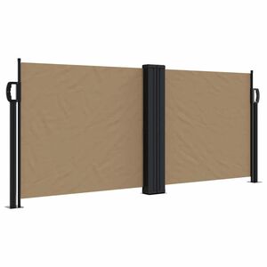 vidaXL Copertină laterală retractabilă, taupe, 100 x 600 cm