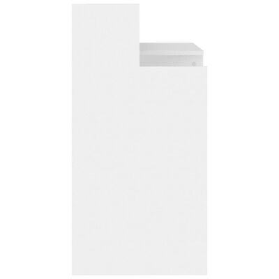 vidaXL Birou cu lumini LED, alb, 97x90x45 cm lemn compozit