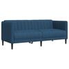 vidaXL Canapea cu 2 locuri, albastru, material textil