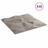 vidaXL Panouri de perete 48 pcs Gri Beton 50 x 50 cm Spumă XPS