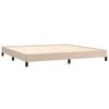 vidaXL Cadru de pat, cappuccino, 200x200 cm, piele ecologică