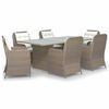vidaXL Set mobilier de grădină, 7 piese, poliratan