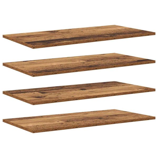 vidaXL Raft pentru cărți 4 pcs Maro 80 x 40 x 1,5 cm Lemn compozit