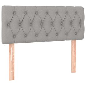 vidaXL Tăblie de pat, gri deschis, 100x7x78/88 cm, textil