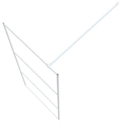 vidaXL Paravan de duș walk-in, alb, 80x195 cm, sticlă ESG transparentă
