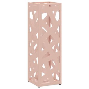 vidaXL Stand pentru Umbrele de Plouă Roz 15,5 x 15,5 x 49 cm Oțel