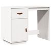 vidaXL Birou, alb, 95x50x75 cm, lemn masiv de pin