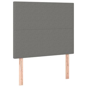 vidaXL Tăblie de pat gri &icirc;nchis 80x5x118/128 cm, material textil