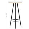 vidaXL Set mobilier de bar, 3 piese, negru, material textil