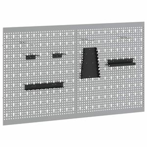 vidaXL Panou de Perete pentru Unelte 2 buc. Gri 100 x 1 x 60 cm Oțel