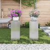 vidaXL Suport pentru plante 2 pcs Argintiu 24 x 24 x 55 cm