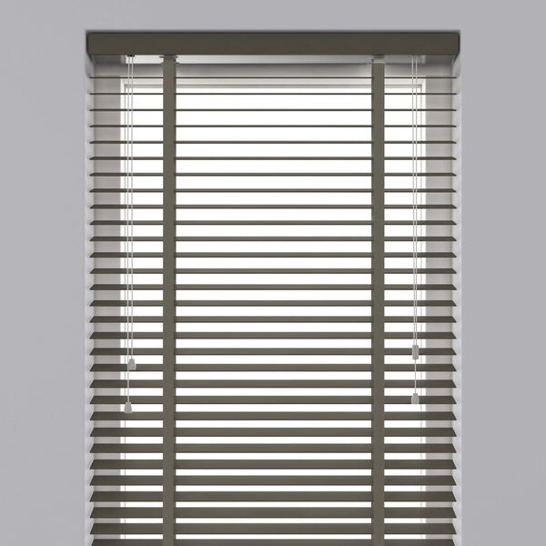 Decosol Jaluzele orizontale, gri taupe, 80 x 130 cm, lemn, 50 mm