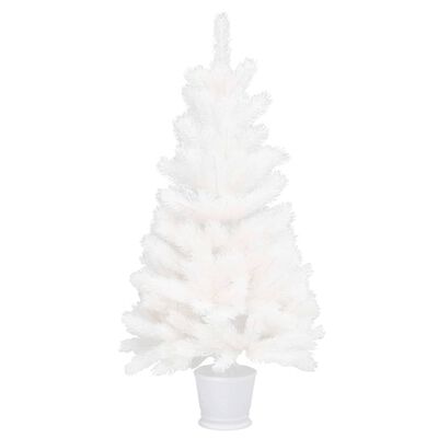vidaXL Brad de Crăciun artificial pre-iluminat, alb, 90 cm
