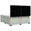vidaXL Pat box spring cu saltea, gri deschis, 180x200 cm, catifea