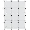 vidaXL Organizator cub de depozitare, 12 cuburi, transparent, PP