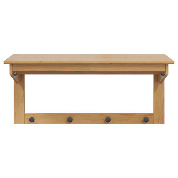 vidaXL Răcător de paltoane Hill Maro miere 90 x 35 x 41.5 cm