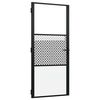 vidaXL Ușă de sticlă 93 x 3,5 x 201,5 cm Aluminiu Negru