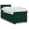 vidaXL Pat box spring cu saltea, verde închis, 100x200 cm, catifea