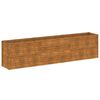 vidaXL Pat de grădină &icirc;nălțat 291x50x69 cm, oțel corten