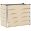 vidaXL Jardinieră Creme 100 x 50 x 75 cm Oțel Galvanizat