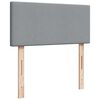 vidaXL Pat box spring cu saltea, gri deschis, 90x200 cm, textil