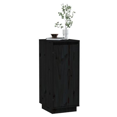vidaXL Servantă, negru, 31,5x34x75 cm, lemn masiv de pin