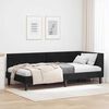 vidaXL Cadru de pat colțar cu headboard Negru 100 cm x 200 cm Catifea