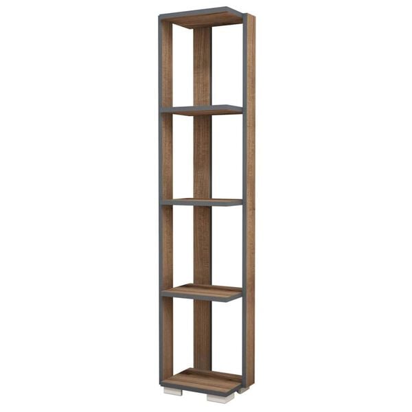 Homemania Bibliotecă &bdquo;Nicol&rdquo;, nuc, 33,6x25,8x153 cm