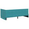 vidaXL Cadru de pat colțar cu headboard Turcoaz 90 cm x 200 cm Catifea