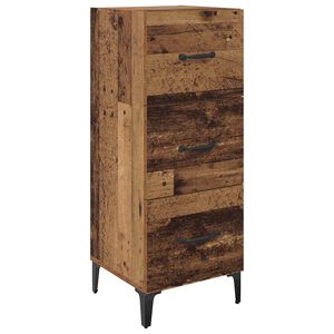 vidaXL Bufet cu sertar Lemn Vechi 34,5 x 34 x 90 cm Lemn compozit