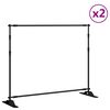 vidaXL Suporturi pentru fundal, 2 buc., negru, 254x243 cm, oțel