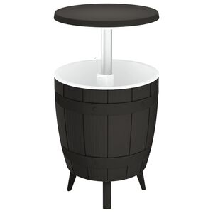 vidaXL Masă de răcire cu gheață 3 &icirc;n 1, negru, polipropilenă