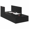vidaXL Cadru de pat cu depozitare cu ușă Stejar Negru 70 x 190 cm