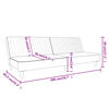 vidaXL Canapea extensibilă cu taburet, 2 locuri, roz, catifea