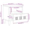 vidaXL Dulap de noapte 2 pcs Maro 40 x 33 x 46 cm Lemn de mango solid