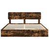 vidaXL Pat cu storage Stejar fumuriu 180 x 200 cm Lemn compozit