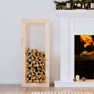 vidaXL Rastel pentru lemne de foc, 41x25x100 cm, lemn masiv pin