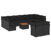vidaXL Set mobilier de grădină cu perne, 13 piese, negru, poliratan