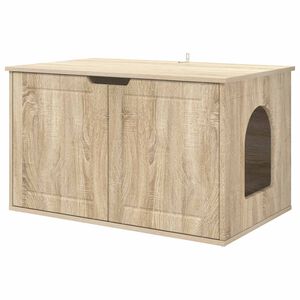 vidaXL Casa pentru pisici Sonoma 85 x 55 x 50,5 cm Lemn prelucrat