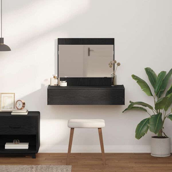 vidaXL Masă de Machiaj cu sertar Negru 83 x 40 x 70 cm Lemn compozit