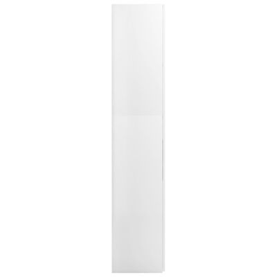vidaXL Dulap de depozitare, alb lucios, 80 x 35,5 x 180 cm, PAL