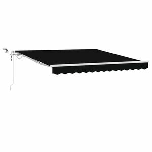 vidaXL Copertină retractabilă Negru 300 x 250 cm Poliester