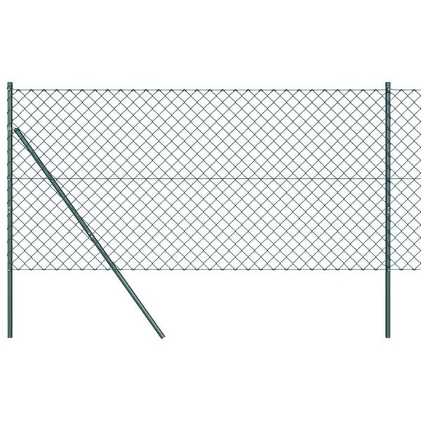 vidaXL St&acirc;lp de gard. Verde 10 x 1,4 m (mesh de 60 x 60 mm)