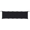 vidaXL Pernă bancă de grădină negru carouri, 180x50x7cm, textil oxford