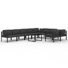 vidaXL Set mobilier de grădină cu perne, 10 piese, antracit, aluminiu